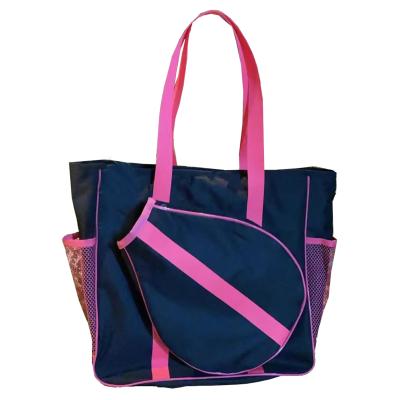 China Custom Tennis Racket Bag Padel Tote Carry Bag Hot Pink Wholesale Zipper Sports Pickleball Paddle Bag for sale