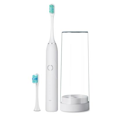 China Factory Sale Waterproof IPX7 Level Factory Sale Blue Sonic Rechargeable Portable White Kids Adult Low Noise Electric Toothbrush for sale