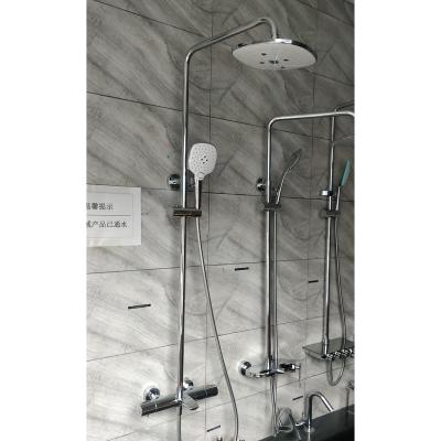 China Without Sliding Bar Thermostatic Shower Set 3 Functions Hot And Cold Water Mixer Chrome Wall Shower Set for sale