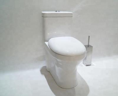 China Double-Flow Ceramic Bathroom Sanitary Ware One Piece Toilet , Attach Toilet To WC Floor for sale