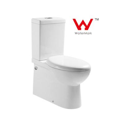 China Hot Selling Double-Flow Water Brand Australia Two Piece Gravity Toilet for sale