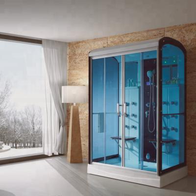 China With View Home Acrylic Shower Cabin FM/Bluetooth Double Steam Shower for sale