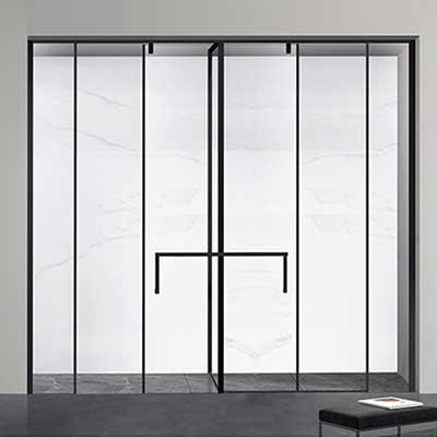 China Modern Stainless Steel Shower Screen Stainless Steel Shower Screen Shower Bathroom Black Steel for sale