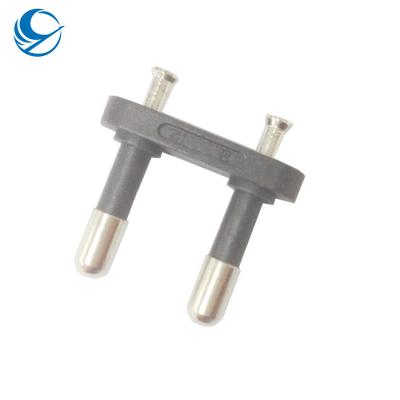 China Electric socket India plug insert withplastic (5.08MM socket 2.5A hollow brass terminal) for 2 pin socket top for sale