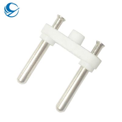 China Promotional High Brass Electrical Plug Socket Pins For 2013 6-10A/250V MIDDLE EAST AC Plug Pin With 4.0mm Insert for sale