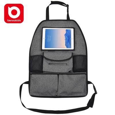 China Good Quality Business Child Car Back Seat Organizer Bag With Ipad Holder for sale