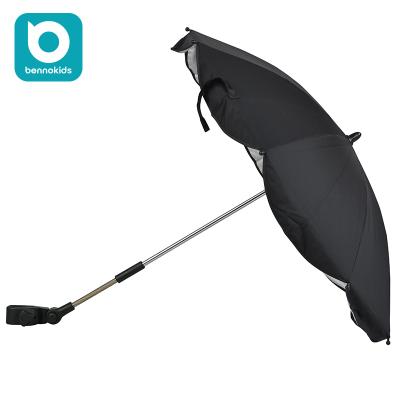 China Polyester+steel+ABS Plastic Stroller Parasol Umbrella Good Quality Parasol With Big Size Clip For Fit for sale