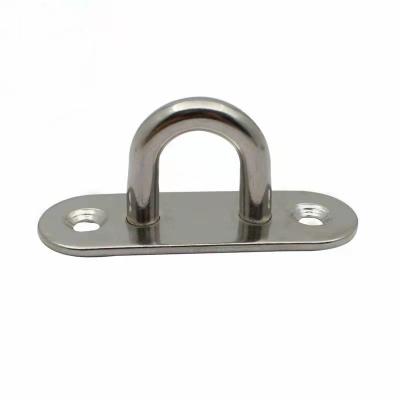 China Oblong Eye Plate Marine Boat Yacht Stainless Steel Deck Mooring Protection Eye Rigging Plate for sale