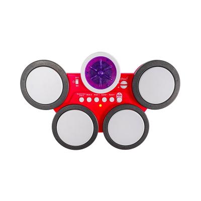 China Hohujoy Wholesale Funny Battery Operated Electronic Organ Hand Clapping Drum Toys Baby Musical Instrument Drum Toy Set for sale