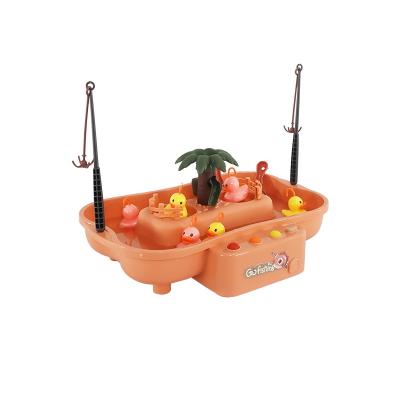 China Hohujoy Plastic Patented Toys Fishing Rod Fish Tabletop Battery Operated Toys Go Wheel Fishing Play Set For Toddlers for sale