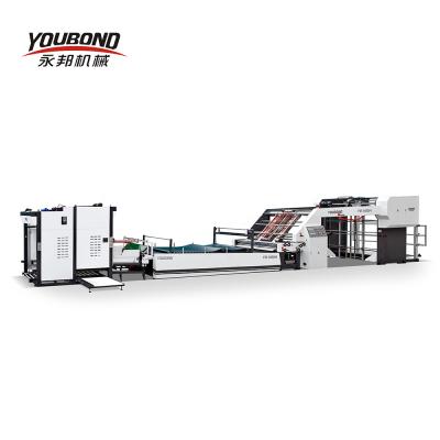 China Automatic Corrugated Paper Box Machine Cartoon Corrugated Paper Laminating Laminating Machine with Flip Flop Stacker for sale