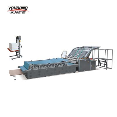 China YB-1300B semi-automatic laminating and pringting 5 ply flute laminating machine for sale