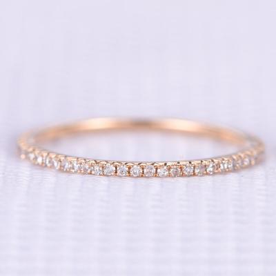 China CLASSIC Engagement Ring Moissanite Ring Band of 18k Rose Gold Halo Diamonds 1ctw for sale