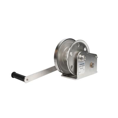 China New Stainless Steel 1800lbs BOAT Hand Wire Winch Hand Boat Winch Cable Manual Hand Winch for sale