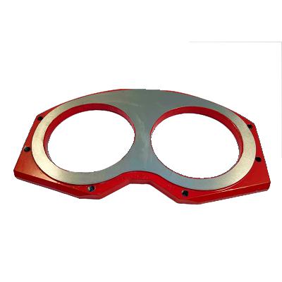 China Machinery repair shops best quality wear show plate DN230 and cutting ring for Putzmeister concrete pump spare parts for sale