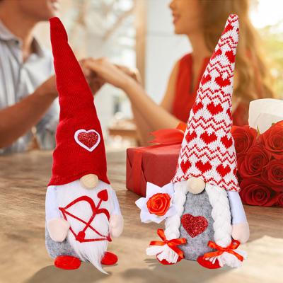 China 2022 Romantic Gift Toy Valentine Gnomes Doll Decoration Ornaments Love Faceless Dwarf Rudolph Plush Valentines Day Gifts for sale