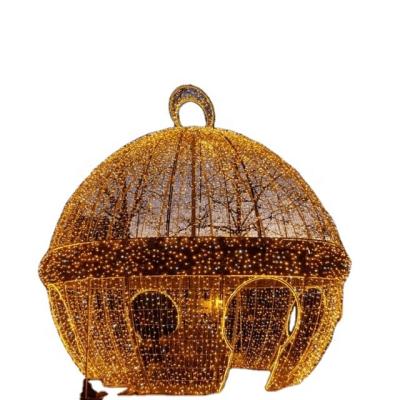 China Atmosphere Strong Merry Giant Outdoor Christmas Led Big 3d Ball Pattern Light For Lighting Display for sale