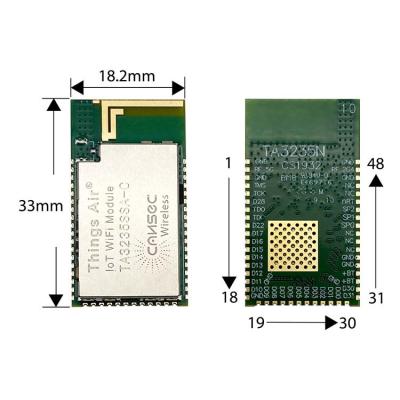 중국 TX 16.5dBm 2.4G IoT 와이파이 모듈 와이파이 무선 수신기 모듈 TA3235SA-C 판매용