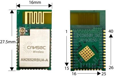 中国 チタニウムCC2652 RF 2.4 Ghzの無線トランシーバー モジュールAN2652RBUA-A 販売のため