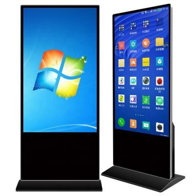 China Floor Standing Advertising Player 4K Monitor Totem Touch Screen Kiosk Indoor Digital Advertising Vertical Signage for sale