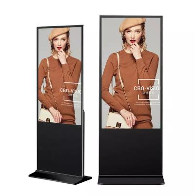 China 55 Inch Shopping Mall Indoor Indoor Lcd Display Floor Standing Digital Signage Totem Advertising Player for sale