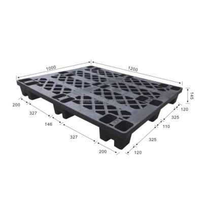 China Durable recycled black plastic pallet black color for export disposable cheap plastic pallet light duty for sale