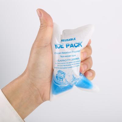 China Low Freight wholesale super absorb water dry ice packs gel ice pack 200ml 400ml for cooler box and cold chain delivery cold storage for sale