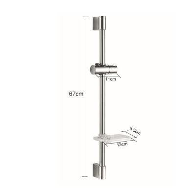 China Angle Easy Height Adjustable Pusher Bathroom Shower Stainless Steel Installation Sliding Bar for sale