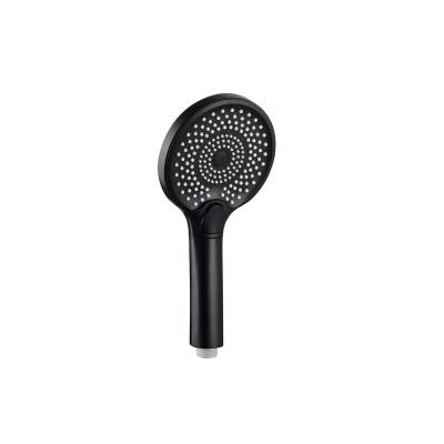 China With Sliding Bar Bathroom Round Polished Matte Black Handheld Shower Head for sale