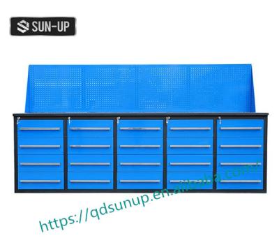 China Durable Heavy Duty Metal Workbench Tool Cabinet Workshop Tool Chest for sale