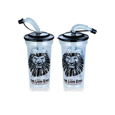 China 2020 Sustainable New Arrival Plastic Kids Water Cup With Lid And Straw for sale