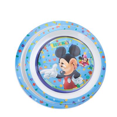 China SY838 Sale Round Shape PP Cartoon Character Dinner Food Viable Hard Hard Unbreakable Plastic Dishes For Kids for sale