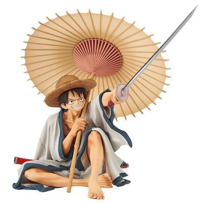 China Wholesale Anime One Piece Cartoon Toy Luffy Figure With Umbrella Action Number Model for sale