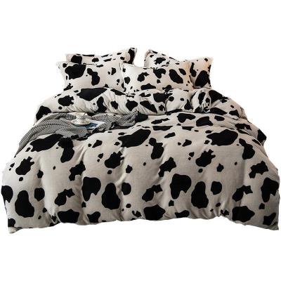 China Bestselling Nondisposable and New Design Fashion Printted Warm Faux Fur Fluffy Duvet Cover Bedding Set For Winter for sale