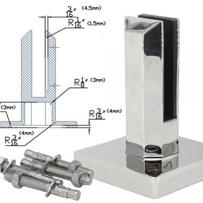 China Factory 304 Stainless Steel Glass Fittings Clamp Pin 50Mm Customer Size Accepted for sale