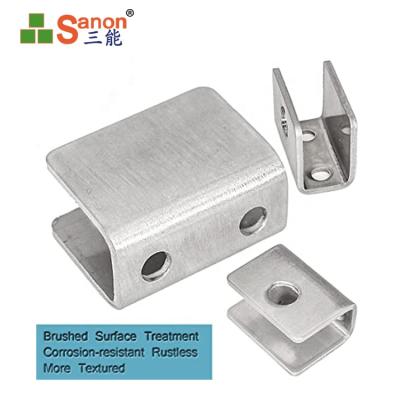 China Modern High Quality Stainless Steel Glass Clamp For Swimming Pool Railing D Shape Panel Glass Bracket for sale