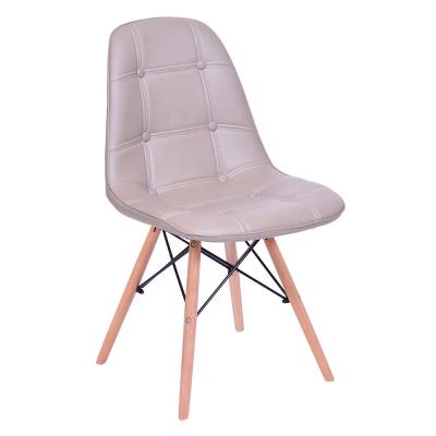 China OFFICE CHAIR hot on Amazon dining side chair | button armless plastic chair with PU cover and wooden legs for sale