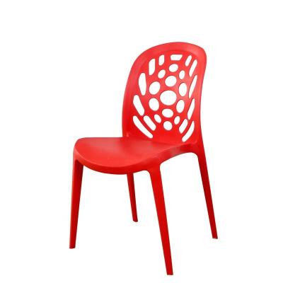 China Slipcovered Amazon Selling Creative Plastic Simple Fashion Office Chair Hollow Back Chair for sale