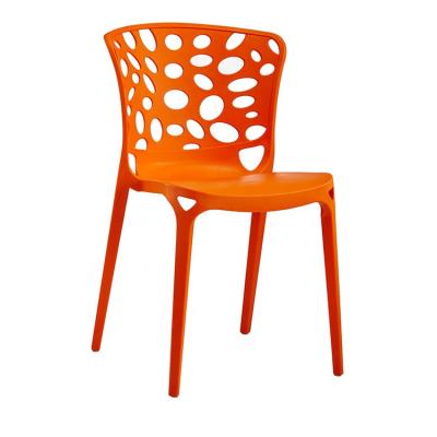 China Slipcovered Holes Dining Chair Colored Polypropylene Chair For Garden Plastic Holes Chair for sale