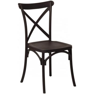 China Dining Chair X Back Banquet Plastic Chair Hot Cross X Back Chair Colorful Cross Back Plastic Chair for sale