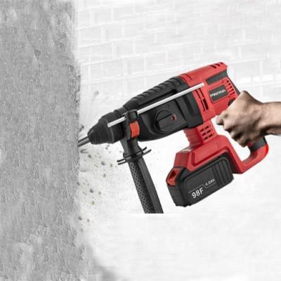 China Construction Tools MANRUN 21V Two Battery Hammer Drill Brushless Cordless Rotary Brushless Hammer for sale