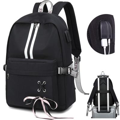 China With Waterproof USB Charging Backpack College School Computer Bag With Trolley Sleeve Business Travel Laptop Bags for sale