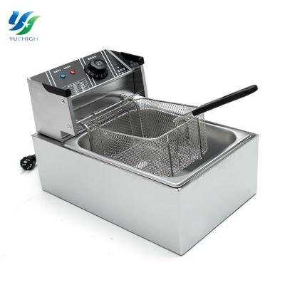 China food & Beverage Shops Good Quality Single Electric Fryer With Basket General Electric Digital Deep Fryer for sale