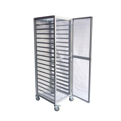 China 1. Gan Pan Bakery Cooling Trolleys Collapsed Food Split Bread Design Profession Structure Multi Layer Enclosed Pan Rack Trolley Baking Rack for sale