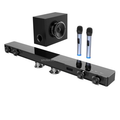 China 2.1 Touch Control and Remote Control Speaker System Home Theater Sound Bar Radio with Subwoofer and Mics for sale