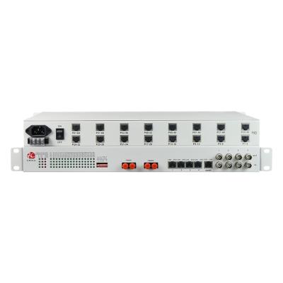 China Telecom Fiber Multiplexer PCM 60 fxs/fxo 4 Port E1 and 4 (100M) Ethernet Isolated Physical Data for sale