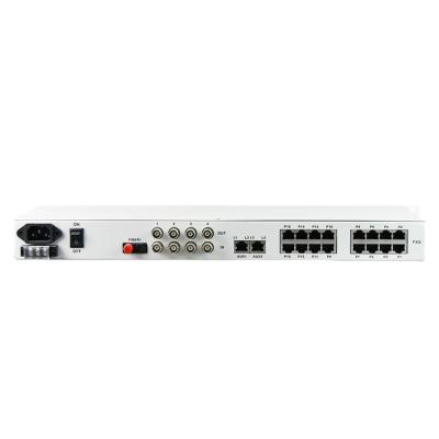 China Point to point 16Voice + 4E1 + 4FE Mux (physical isolation), with 16 channel FXS/FXO RJ45 port PBX for sale