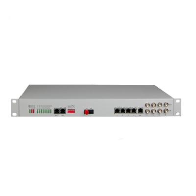 China FE E1 +4 Fiber Multiplexer FXO FXS Telephone E1 Cheap Price 32+4 Ethernet RS232 Channel Point To Point Voice Over Fiber for sale