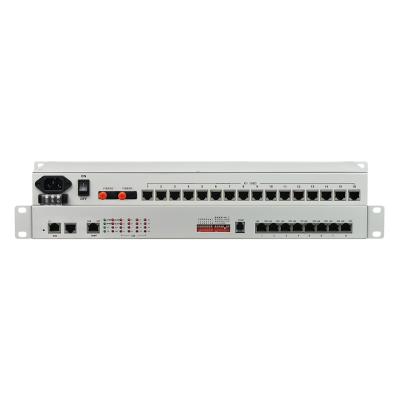 China Communication e1 multiplexer over FE PDH fiber optic transmission 16E1 and 8port with optical fiber rack for sale