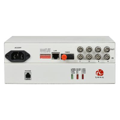 China 4E1 communication bnc to fiber media converter for sale